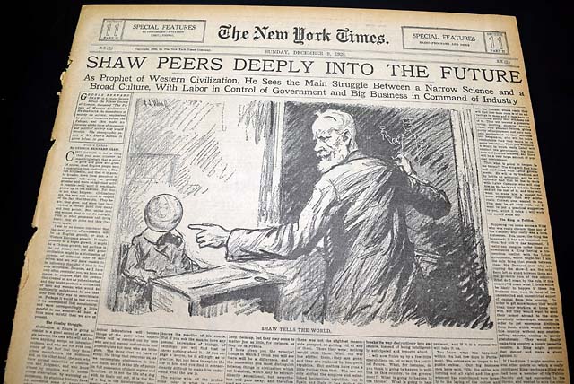 1928 George Bernard Shaw lecture