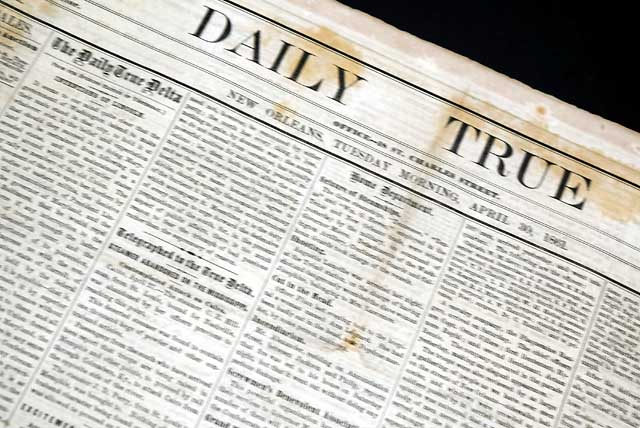 Difficult to find a Confederate newspaper from New Orleans...