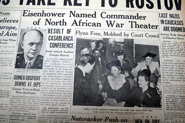 Dwight D. Eisenhower named commander in 1943...