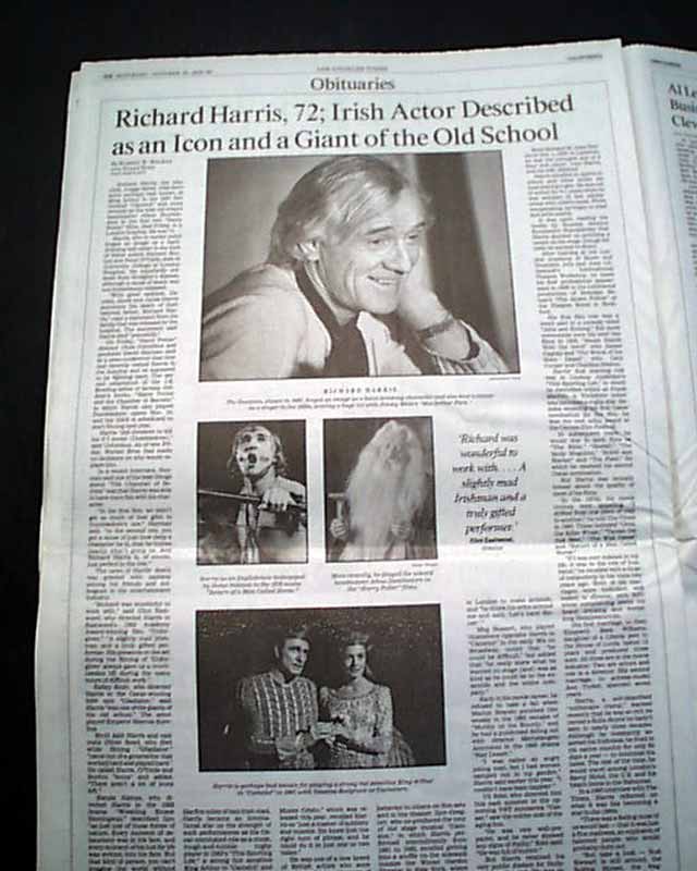 Death Of Famed Actor Richard Harris