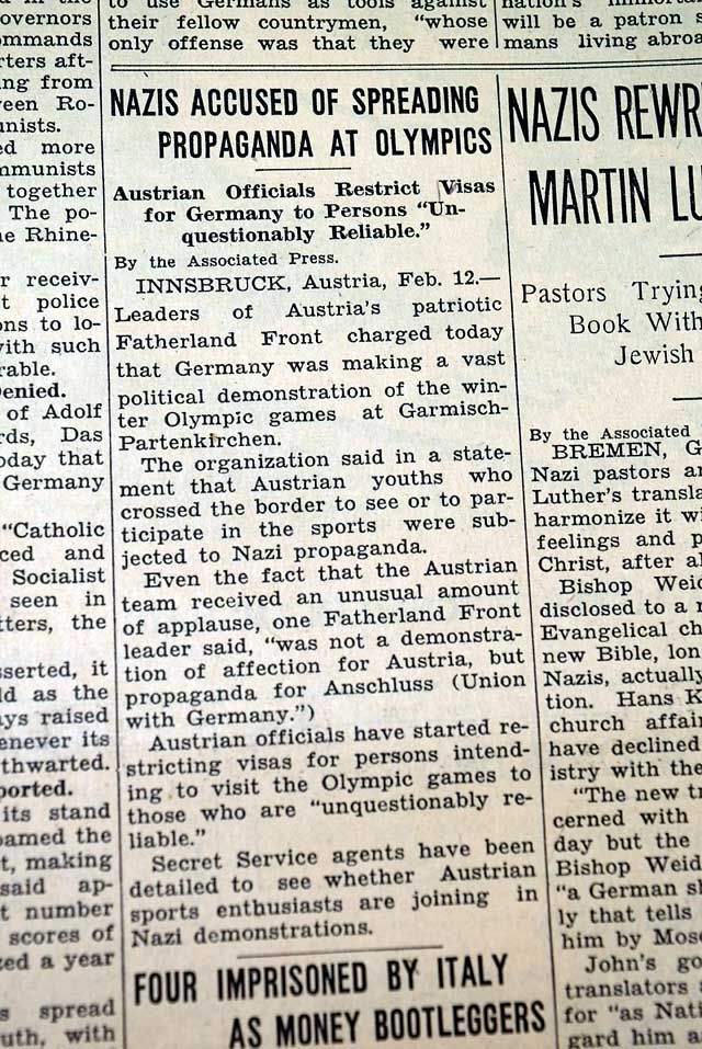 1936 Wilhelm Gustloff assassination...