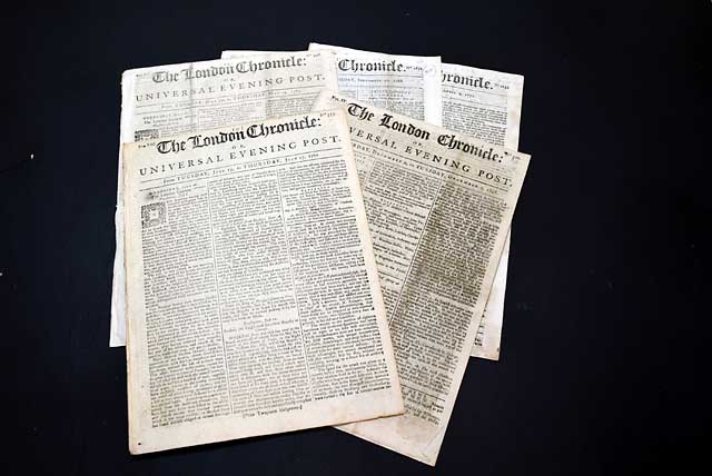 Five issue lot from before the Revolutionary War...