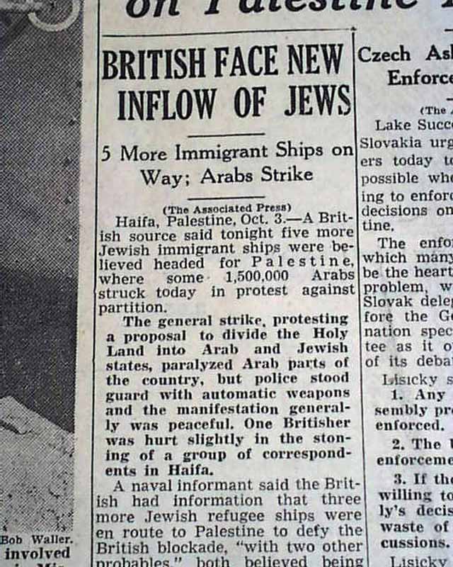 PADUCAH & NORTHLAND Jews Jewish Palestine Refugees Ships Captured 1947 ...