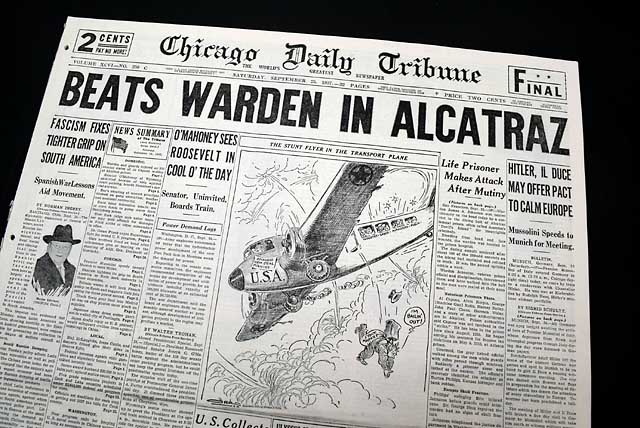 1937 Alcatraz mutiny... attack on warden...