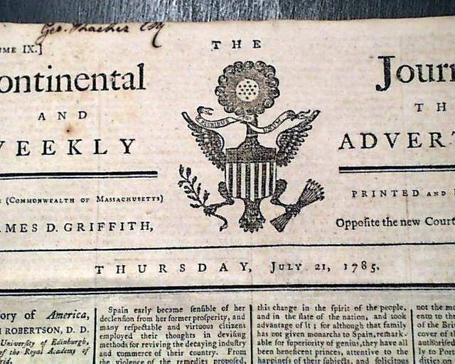 Great masthead engraving makes this a displayable newspaper...