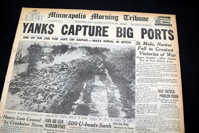 Allies capture Le Mans, France in 1944....