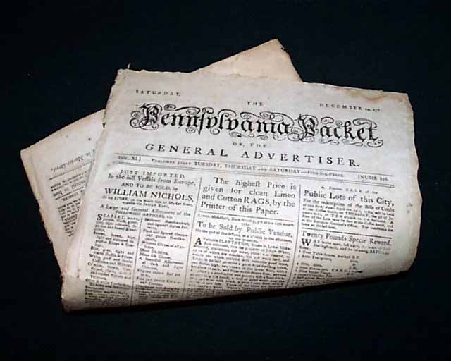 The Revolutionary War... Rebecca Young advertisement...