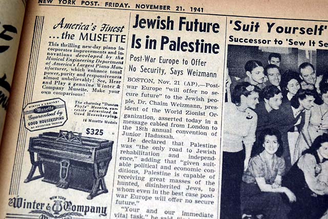 Chaim Weizmann & post WWII Jewish refugees ?...