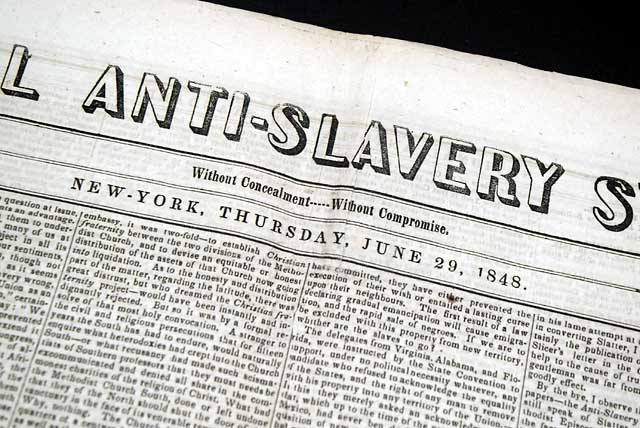 On Frederick Douglass running for office, in an anti-slavery newspaper...