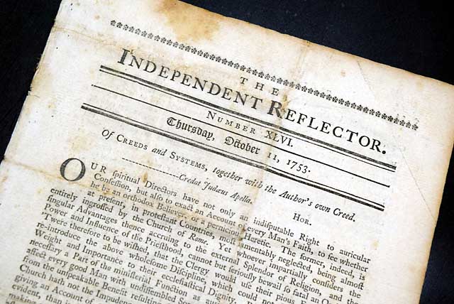 Very early, short-lived,  colonial newspaper...