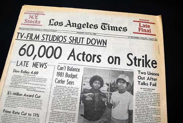 1980 Screen Actors Guild strike begins...