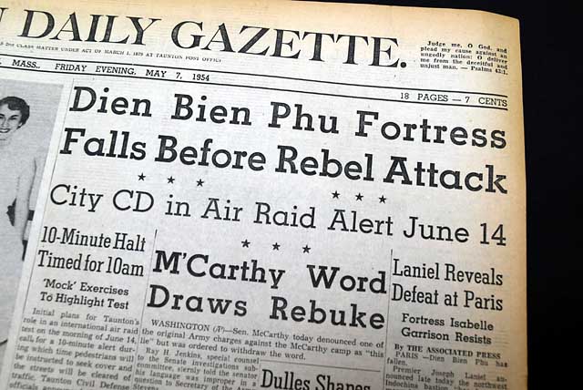1954 Battle of Dien Bien Phul ends...