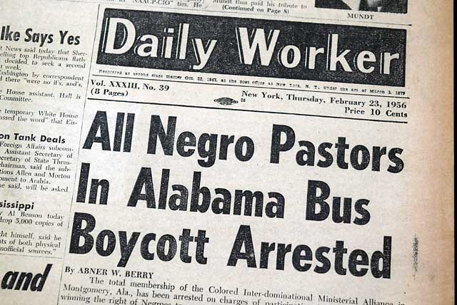 1956 Montgomery bus boycott... MLK & Rosa Parks...