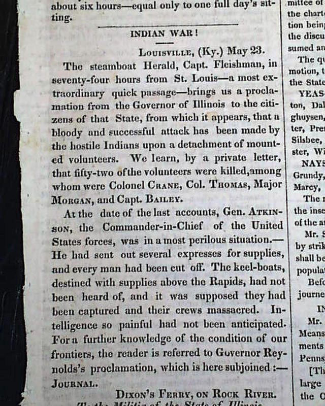 Early report from the Black Hawk War,...