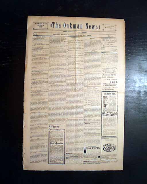 1898 Oakman, Alabama...