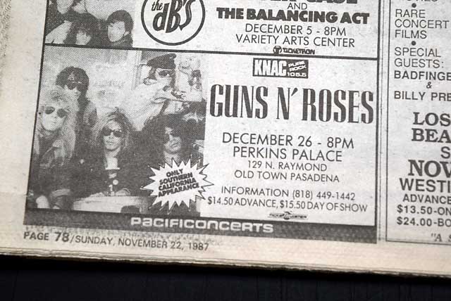 Early "Guns N' Roses" in 1987... Axl Rose...