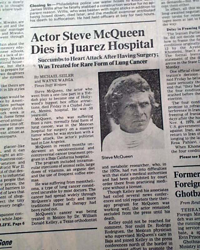 What year discount steve mcqueen died