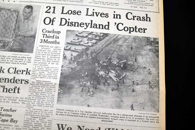 August, 1968 Disneyland helicopter disaster...