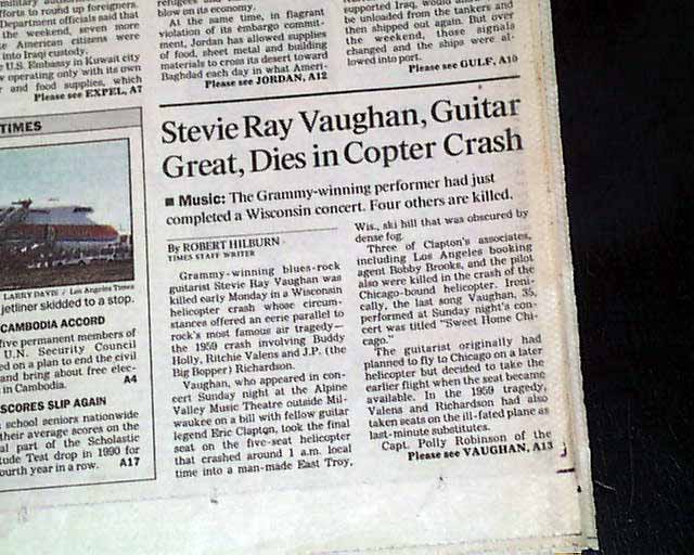 The Death of Stevie Ray Vaughan