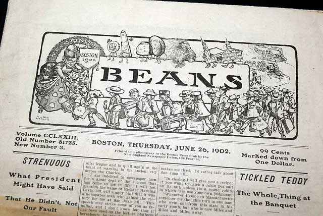 A comic-themed newspaper from Boston...