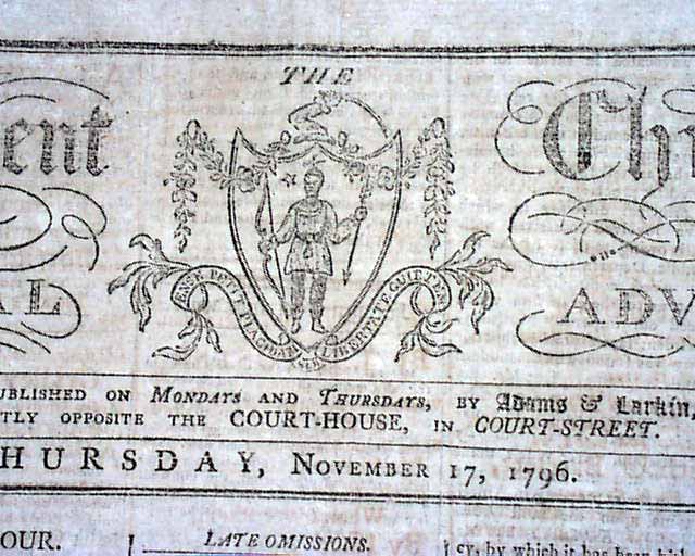 Displayable masthead from the 18th century...