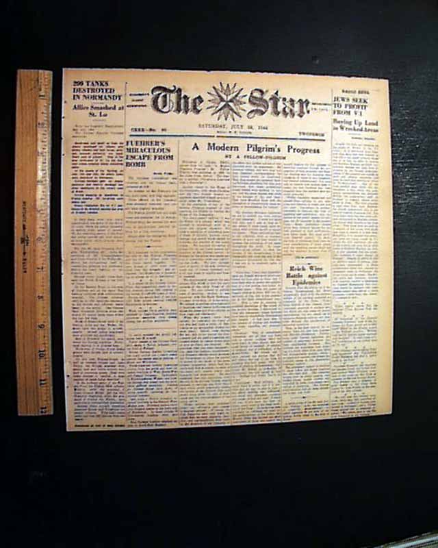 Who was the target of a serious assassination attempt in july of 1944 image