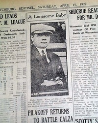 Death of Cap Anson...  Babe Ruth a spectator during his suspension...