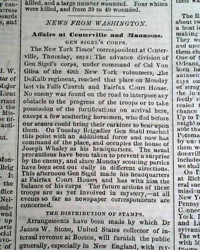 1862 Springfield MA Newspaper....