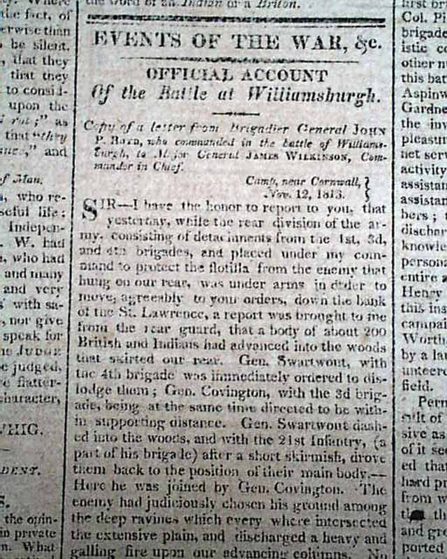 Madison's state-of-the-union address from the War of 1812...