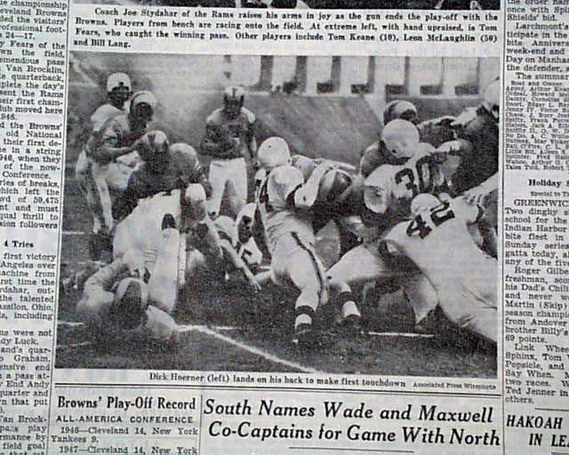 1951 NFL World Championship Los Angeles Rams vs. Cleveland Browns