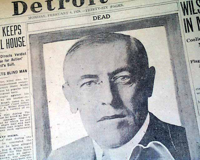 Woodrow Wilson death....