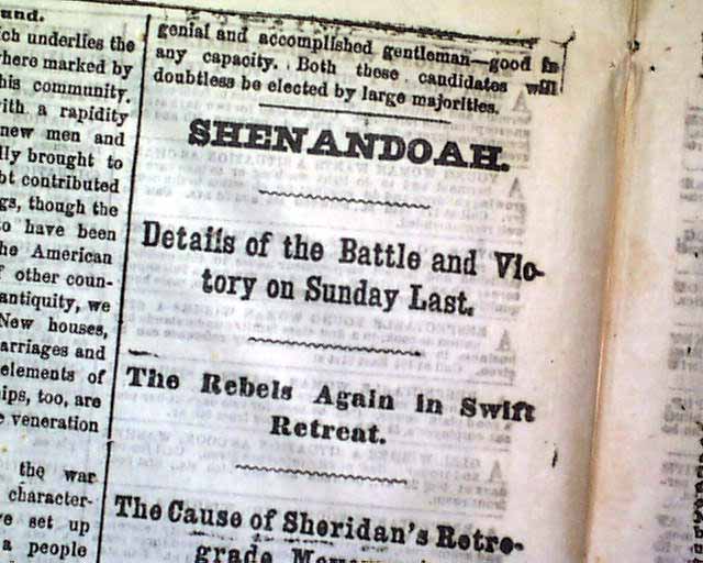 Battle of Tom's Brook... Civil War....