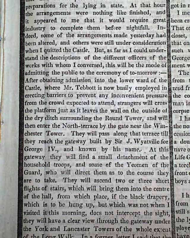 On the funeral of King William IV of England...