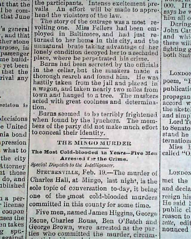 Martinsburg WV Negro lynching...