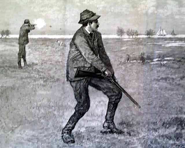 Hunting scene.. A.B. Frost print...