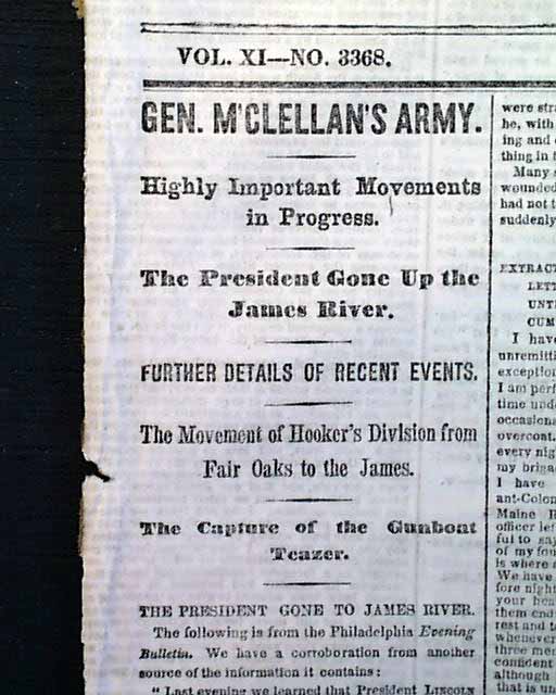 President Lincoln visiting the Army...