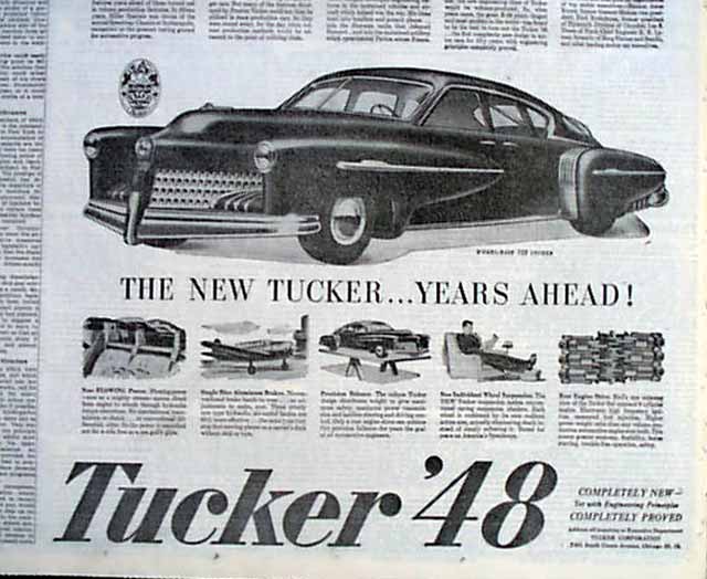 1948 Tucker Advertisement, Here's Why the Tucker '48 is Years Ahead! -  The Henry Ford