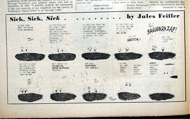 Jules Feiffer’s "Sick, Sick, Sick"...  Samuel Beckett's private letters re: "Endgame"...
