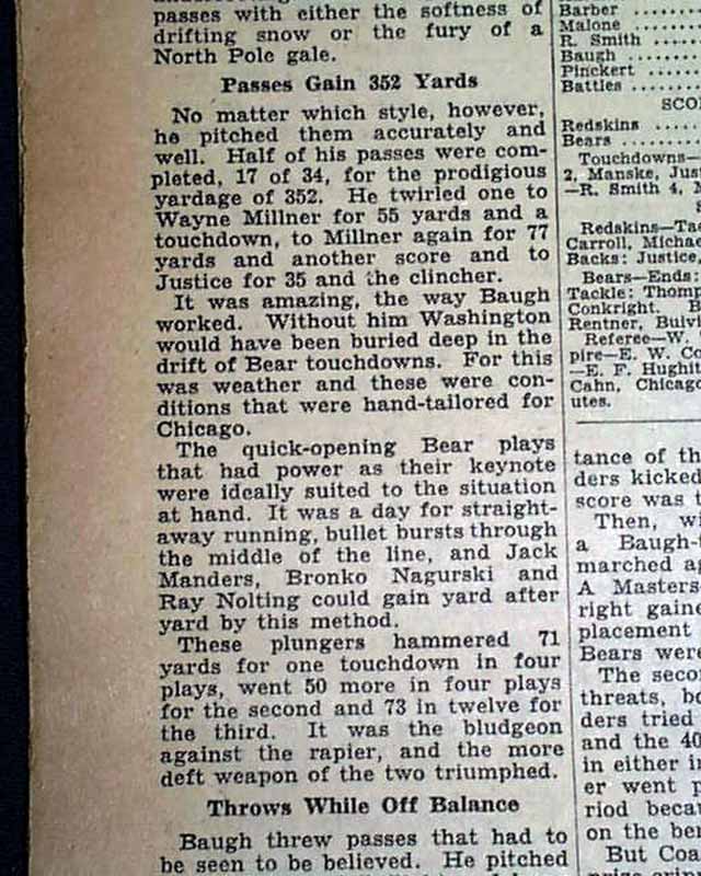 Washington Redskins Win Title In 1937.. - Rarenewspapers.com