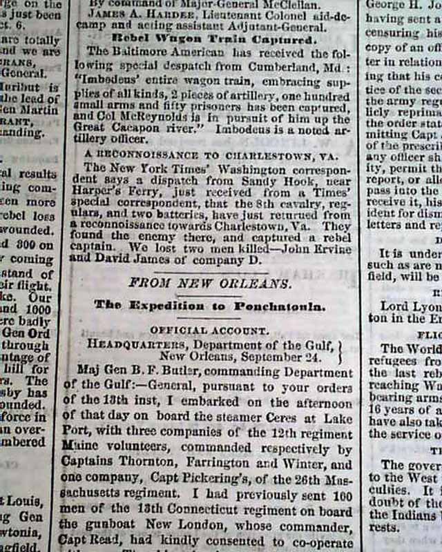 1862 Springfield Ma Newspaper. - Rarenewspapers.com