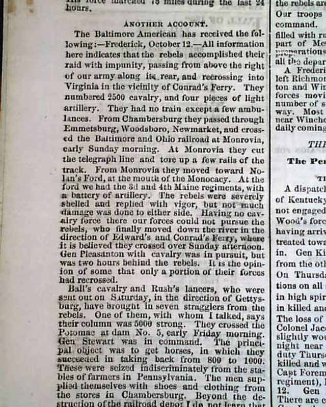 1862 Springfield MA Newspaper....
