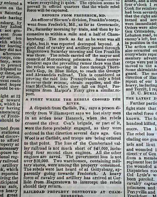 1862 Springfield MA Newspaper....