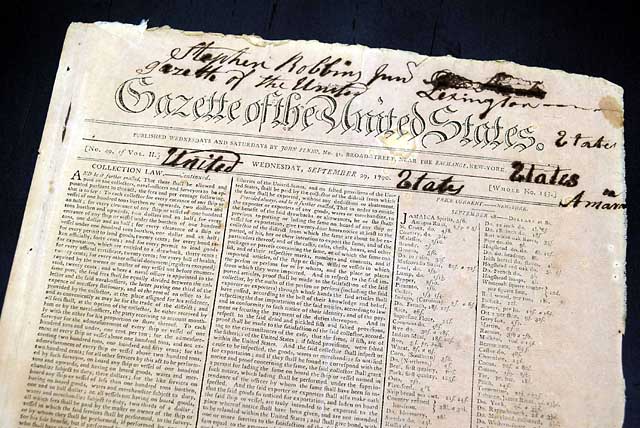 Building a lighthouse on Cape Henry...   Treasury Dept. document on the historic Funding Act of 1790...