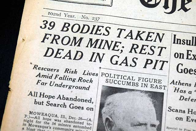 1932 Moweaqua, Illinois coal mine disaster...