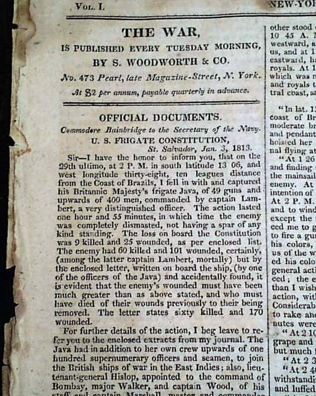 Java V Constitution The Constitution victorious over the Java... - RareNewspapers.com