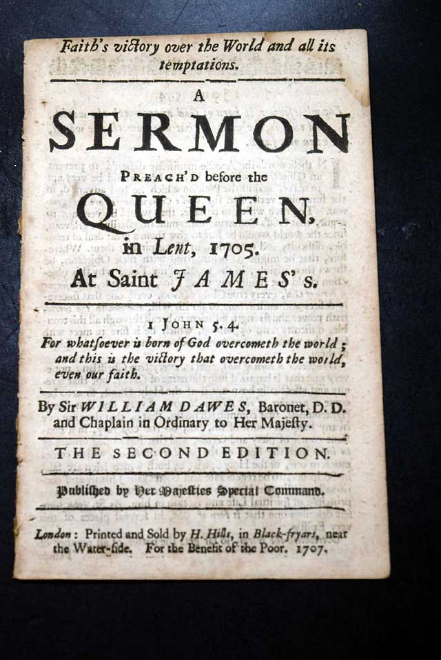 Pamphlet printed in 1707...
