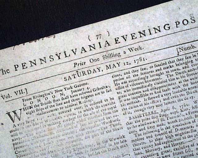 Cornwallis's letter on his "victory" at Guilford Court House...