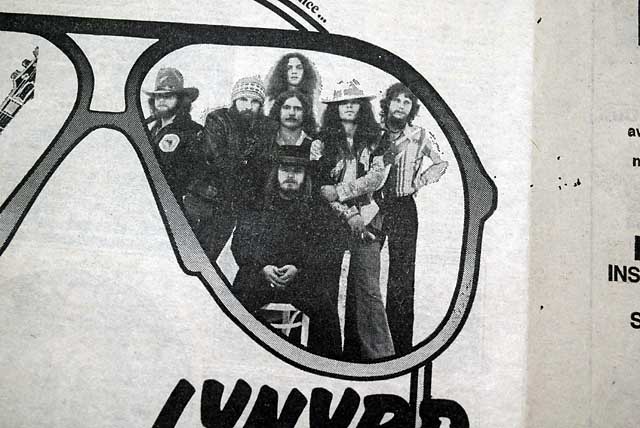 1977 "Lynyrd Skynyrd" & "Ted Nugent" live concert advertisement...