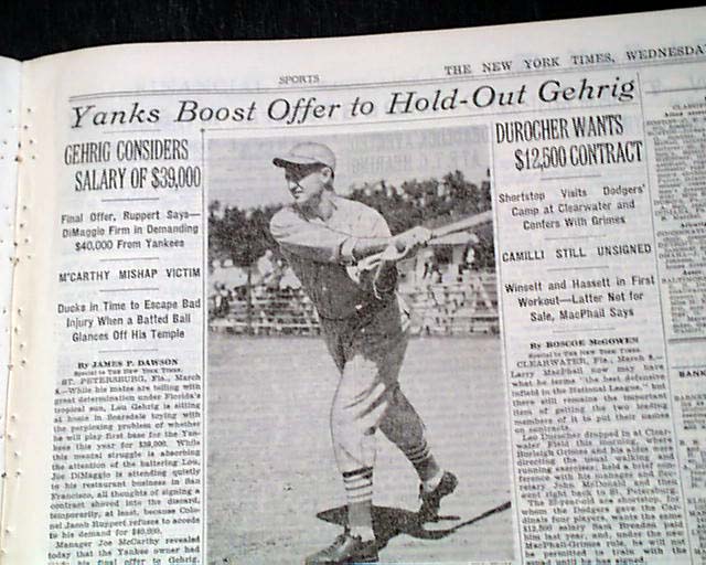 Lou Gehrig's final years