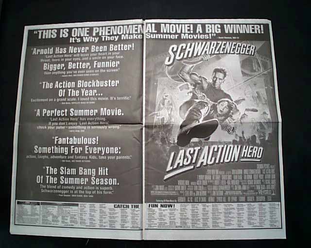 Review Premiere Of Last Action Hero In A Los Angeles Newspaper Rarenewspapers Com